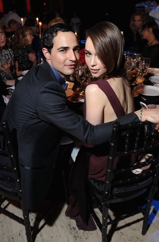 Emilia Clarke got cozy with Zac Posen inside the amfAR Gala on Wednesday night.
Emilia Clarke got cozy with Zac Posen inside the amfAR Gala on Wednesday night.