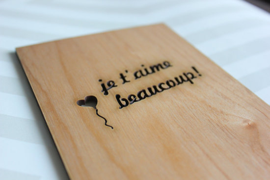 Add some French flair to your Valentine's Day greeting with the Je T'Aime Beaucoup Card ($10).
Add some French flair to your Valentine's Day greeting with the Je T'Aime Beaucoup Card ($10).
