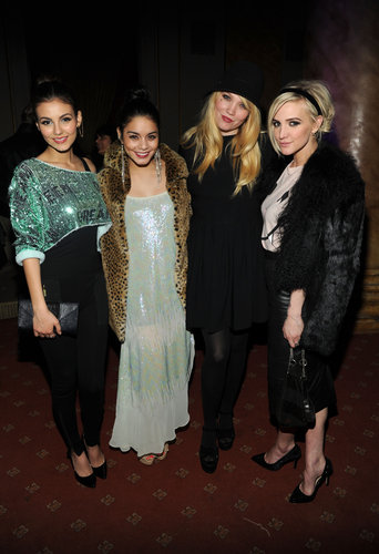 Victoria Justice, Vanessa Hudgens, and Ashlee Simpson posed with designer Kim Gordon at the Wildfox Fall presentation on Wednesday.
Victoria Justice, Vanessa Hudgens, and Ashlee Simpson posed with designer Kim Gordon at the Wildfox Fall presentation on Wednesday.