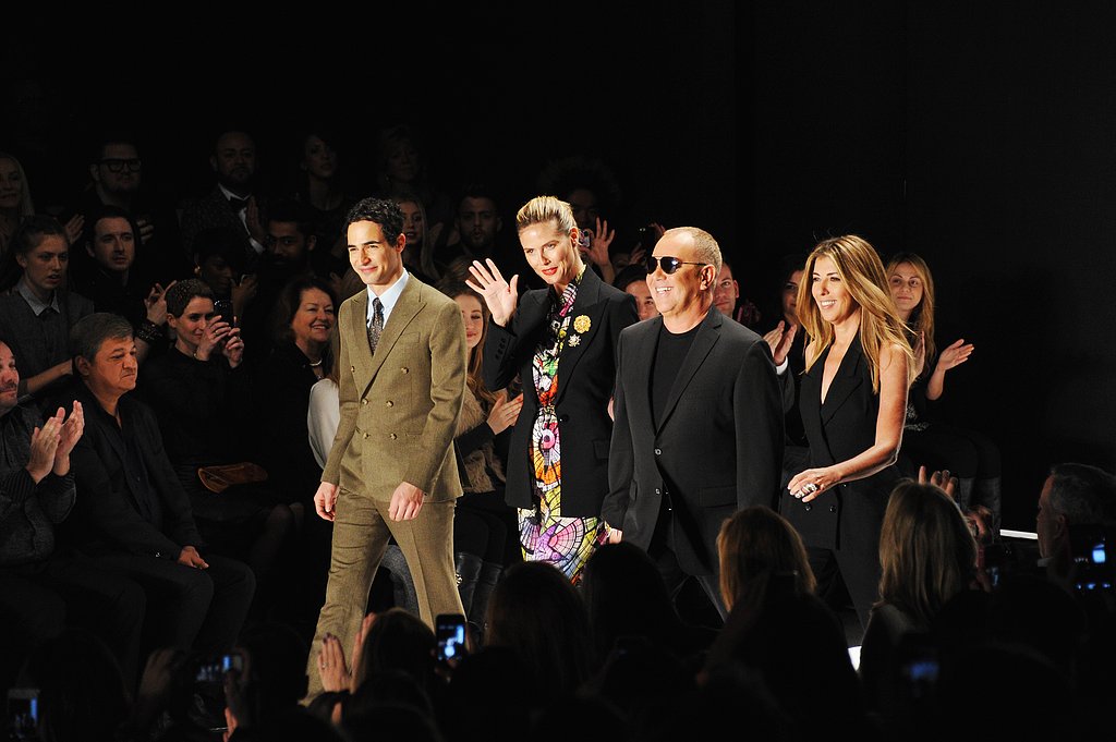 Heidi Klum, Michael Kors, Nina Garcia, and Zac Posen took their seats at the Project Runway fashion show in NYC on Friday.
Heidi Klum, Michael Kors, Nina Garcia, and Zac Posen took their seats at the Project Runway fashion show in NYC on Friday.