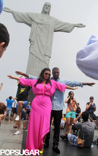 Kim Kardashian and Kanye West traveled to Brazil in February 2013 and stopped to pose with the Christ the Redeemer statue.
Kim Kardashian and Kanye West traveled to Brazil in February 2013 and stopped to pose with the Christ the Redeemer statue.