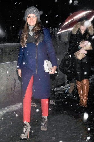 Even in the snow, this styler kept it together with bright color, great outerwear, and cool-girl booties.
Even in the snow, this styler kept it together with bright color, great outerwear, and cool-girl booties.