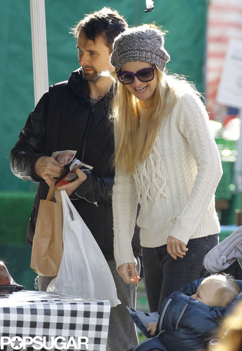 Kate Hudston and Matthew Bellamy shopped around at a London farmers market.
Kate Hudston and Matthew Bellamy shopped around at a London farmers market.
