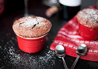 Dark Chocolate Souffle With Grand Marnier Crème Anglaise