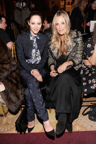 Katherine McPhee and Molly Sims checked out Zac Posen's Sunday show.
Katherine McPhee and Molly Sims checked out Zac Posen's Sunday show.