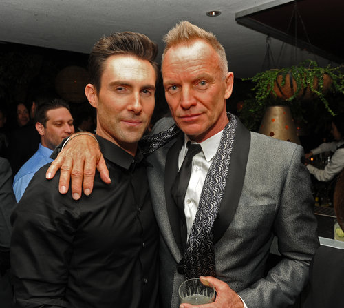 Sting and Adam Levine hung out at the Maroon 5 Grammys afterparty.
Sting and Adam Levine hung out at the Maroon 5 Grammys afterparty.