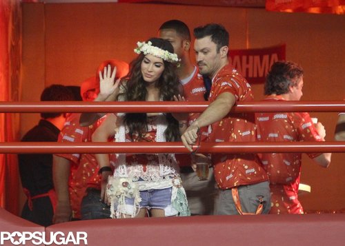 Megan Fox and Brian Austin Green Sneak a Carnival Kiss in Brazil Megan Fox and Brian Austin Green Sneak a Carnival Kiss in Brazil