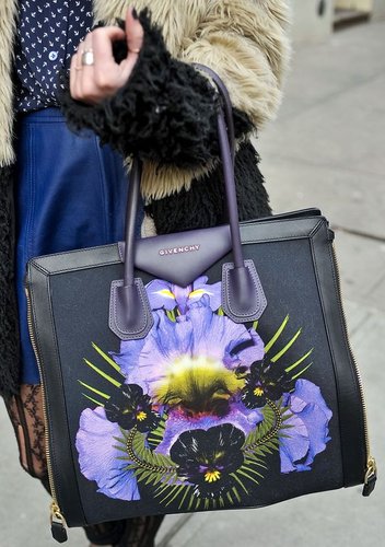 Spotted: Givenchy's covetable floral satchel on the arms of a lucky Fashion Week attendee.
Spotted: Givenchy's covetable floral satchel on the arms of a lucky Fashion Week attendee.