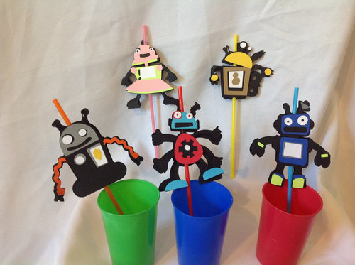 A pack of silly robot straws ($18) would be a great addition to a birthday celebration.
A pack of silly robot straws ($18) would be a great addition to a birthday celebration.