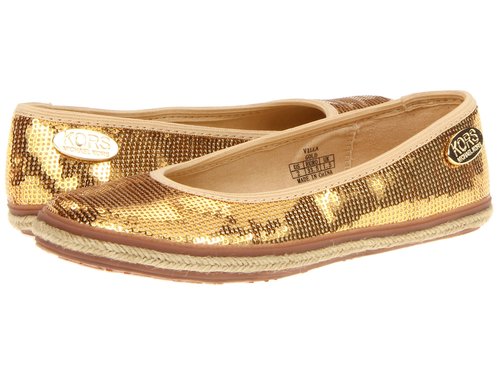 These shiny gold flats ($59) are sure to put her in the party mood.
These shiny gold flats ($59) are sure to put her in the party mood.