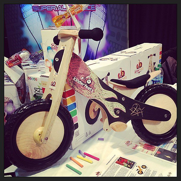 Kinderfeets is an awesome new line of wooden training bikes with chalkboard sides, so kids can customize their own ride.
Kinderfeets is an awesome new line of wooden training bikes with chalkboard sides, so kids can customize their own ride.