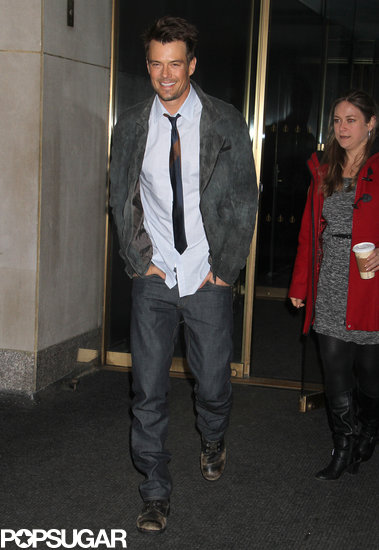 Josh Duhamel made several press visits yesterday.
Josh Duhamel made several press visits yesterday.