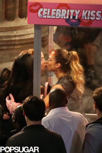 Jessica Alba took part in a Celebrity Kissing Booth on Jimmy Kimmel Live!
Jessica Alba took part in a Celebrity Kissing Booth on Jimmy Kimmel Live!