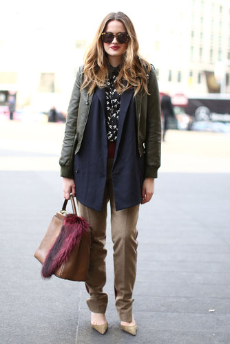 Here's a cool trick: layer your menswear-inspired blazers with a cool leather jacket for a modern play on proportion.
Here's a cool trick: layer your menswear-inspired blazers with a cool leather jacket for a modern play on proportion.