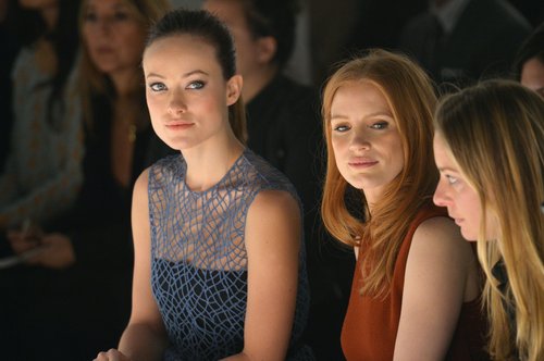 Olivia Wilde and Jessica Chastain sat in the front row at the Calvin Klein show on Thursday at NYFW.
Olivia Wilde and Jessica Chastain sat in the front row at the Calvin Klein show on Thursday at NYFW.