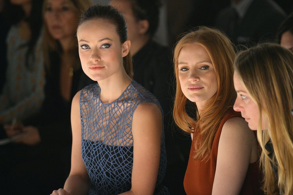 Olivia Wilde and Jessica Chastain sat in the front row at the Calvin Klein show on Thursday at NYFW.
Olivia Wilde and Jessica Chastain sat in the front row at the Calvin Klein show on Thursday at NYFW.
