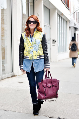Take note: a floral varsity jacket, like this Rag & Bone version, will make just about anything look cooler.
Take note: a floral varsity jacket, like this Rag & Bone version, will make just about anything look cooler.