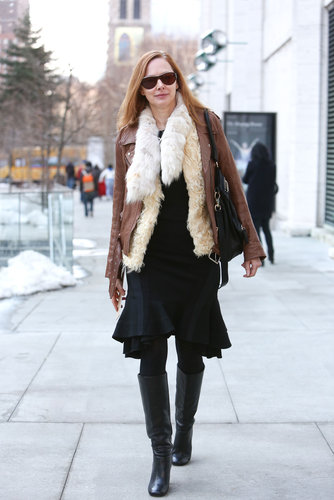 The most effortless mix of textured layers had an impossibly cool, downtown effect outside the tents.
The most effortless mix of textured layers had an impossibly cool, downtown effect outside the tents.