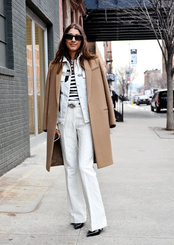 A camel coat gave polish to an otherwise laid-back ensemble.
A camel coat gave polish to an otherwise laid-back ensemble.