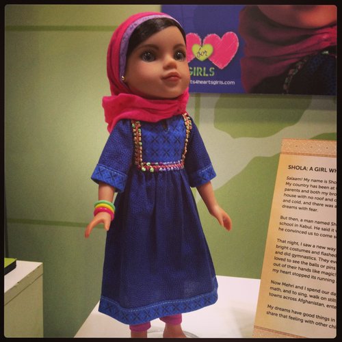 Heart For Heart dolls represent underserved countries around the world. The latest doll in the collection is Shola from Afghanistan.
Heart For Heart dolls represent underserved countries around the world. The latest doll in the collection is Shola from Afghanistan.