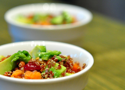 Quinoa Salad With Avocado, Dried Fruit, and Almonds Quinoa Salad With Avocado, Dried Fruit, and Almonds