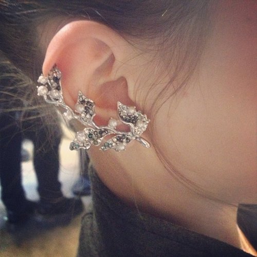 Ear jewelry.
Ear jewelry.