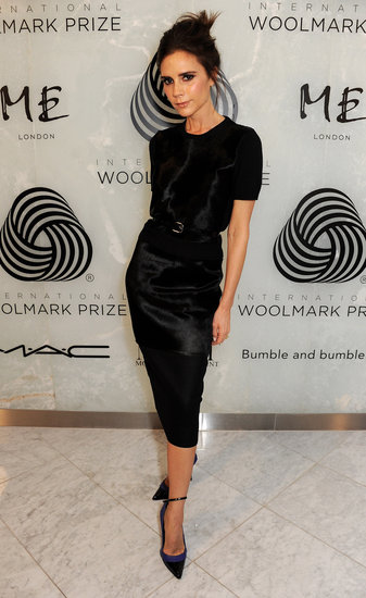 Victoria Beckham created a ladylike ensemble with all black while out for the International Woolmark Prize Final during London Fashion Week.
Victoria Beckham created a ladylike ensemble with all black while out for the International Woolmark Prize Final during London Fashion Week.