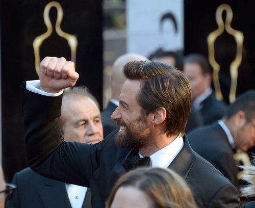 Best actor nominee Hugh Jackman was in a winning mood.
Best actor nominee Hugh Jackman was in a winning mood.