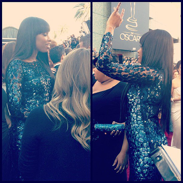 Jennifer Hudson waved on the Oscars red carpet.
Source: Instagram user theacademy
Jennifer Hudson waved on the Oscars red carpet.
Source: Instagram user theacademy