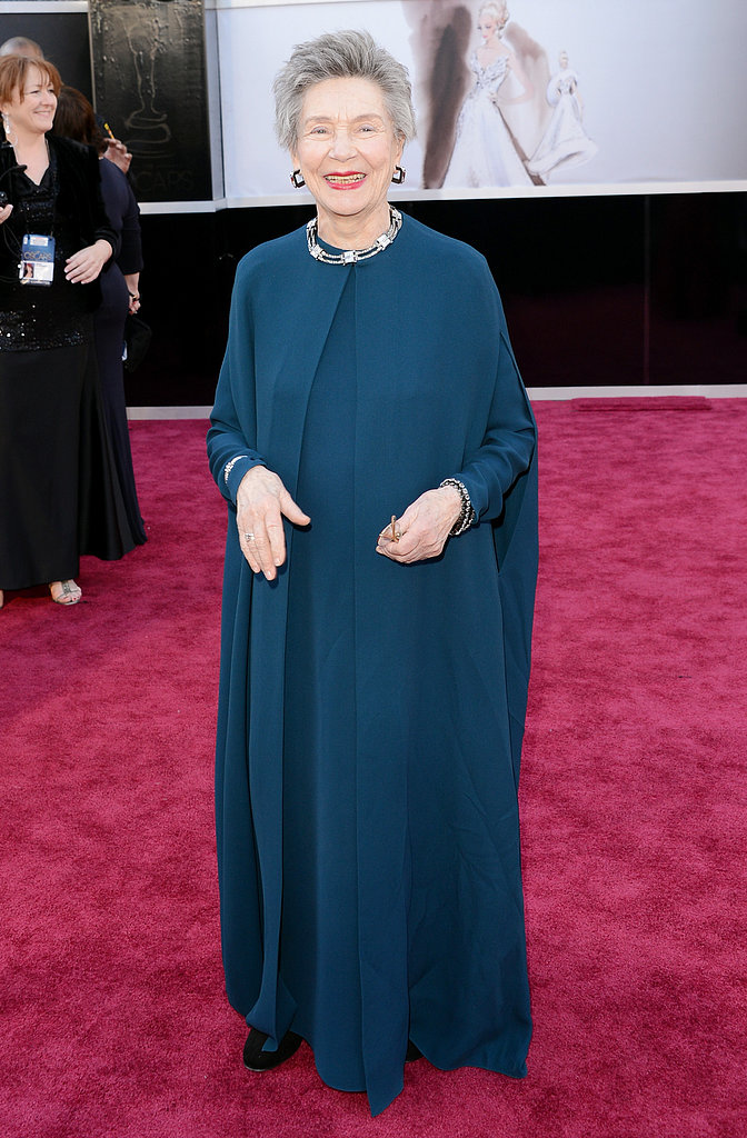 Emmanuelle Riva on the red carpet at the Oscars 2013.
Emmanuelle Riva on the red carpet at the Oscars 2013.