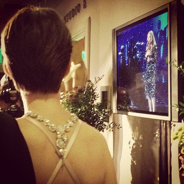 Anne Hathaway took a moment to watch Adele's performance backstage.
Source: Instagram user theacademy
Anne Hathaway took a moment to watch Adele's performance backstage.
Source: Instagram user theacademy