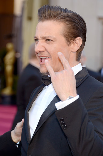 Jeremy Renner was in the mood for a party.
Jeremy Renner was in the mood for a party.