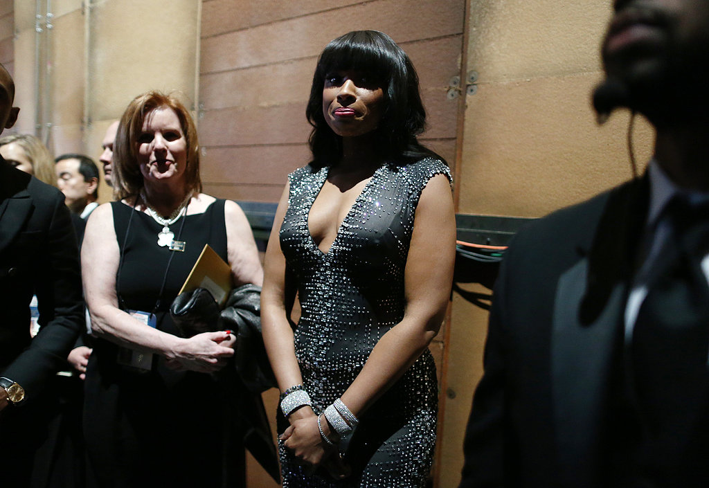 Jennifer Hudson backstage at the 2013 Oscars.
Jennifer Hudson backstage at the 2013 Oscars.