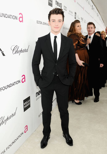 Chris Colfer stepped out for Elton John's Oscar party in LA.
Chris Colfer stepped out for Elton John's Oscar party in LA.
