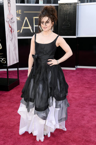 Helena Bonham Carter on the red carpet at the Oscars 2013.
Helena Bonham Carter on the red carpet at the Oscars 2013.