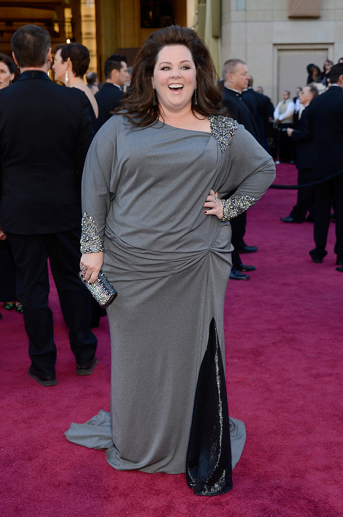 Melissa McCarthy on the red carpet at the Oscars 2013.
Melissa McCarthy on the red carpet at the Oscars 2013.