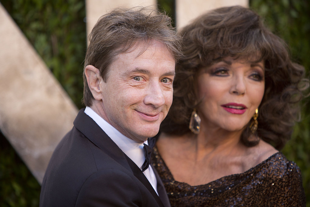 Martin Short and Joan Collins arrived at the Vanity Fair Oscar party on Sunday night.
Martin Short and Joan Collins arrived at the Vanity Fair Oscar party on Sunday night.