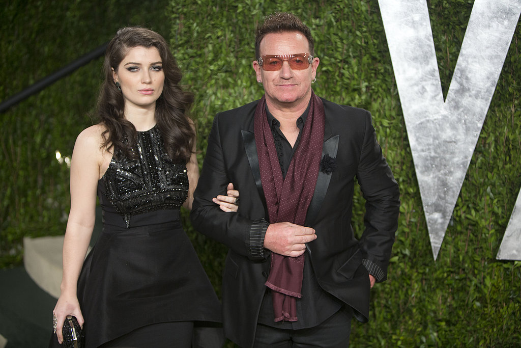 Bono and his daughter arrived at the Vanity Fair Oscar party on Sunday night.
Bono and his daughter arrived at the Vanity Fair Oscar party on Sunday night.