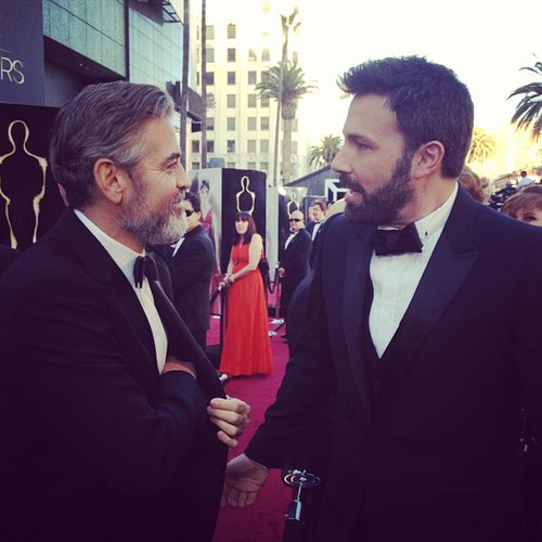 George Clooney and Ben Affleck shared a moment on the red carpet at the Oscars.
Source: Instagram user theacademy
George Clooney and Ben Affleck shared a moment on the red carpet at the Oscars.
Source: Instagram user theacademy