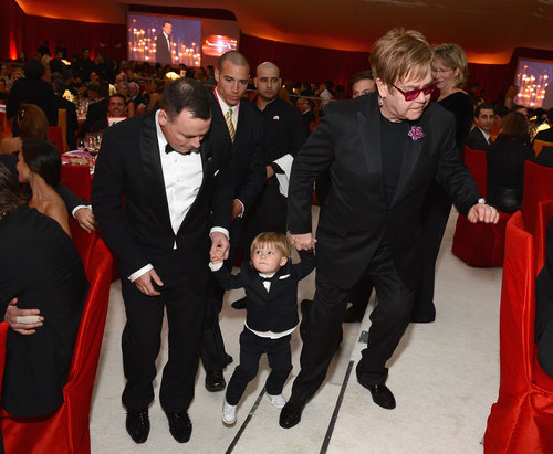 Elton John and David Furnish brought their son Zach to the festivities.
Elton John and David Furnish brought their son Zach to the festivities.