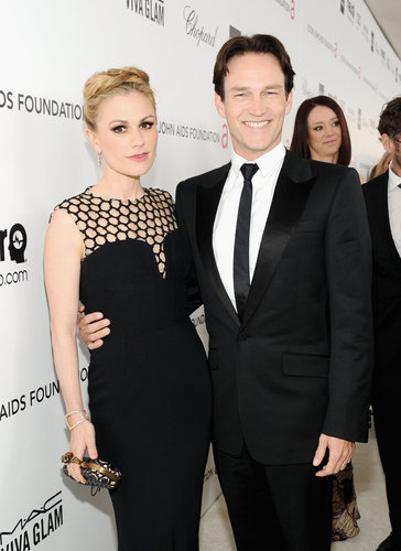 Anna Paquin and Stephen Moyer stepped out for Elton John's Oscar party together in LA.
Anna Paquin and Stephen Moyer stepped out for Elton John's Oscar party together in LA.