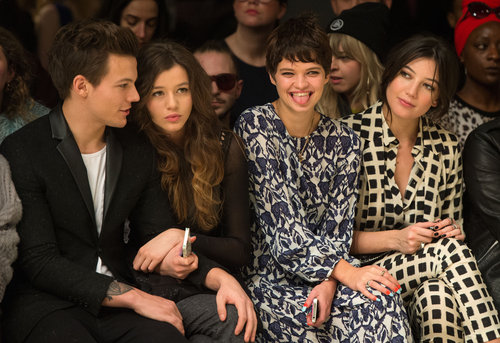 Louis Tomlinson and Eleanor Calder sat next to Pixie Geldof and Daisy Lowe at Topshop Unique's front row on Sunday.
Louis Tomlinson and Eleanor Calder sat next to Pixie Geldof and Daisy Lowe at Topshop Unique's front row on Sunday.