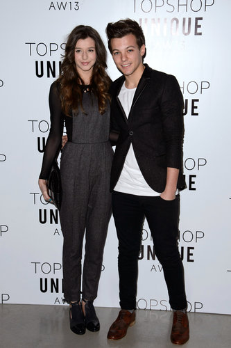 One Direction star Louis Tomlinson posed with girlfriend Eleanor Calder at the Topshop Unique Autumn/Winter 2013 fashion show on Sunday.
One Direction star Louis Tomlinson posed with girlfriend Eleanor Calder at the Topshop Unique Autumn/Winter 2013 fashion show on Sunday.