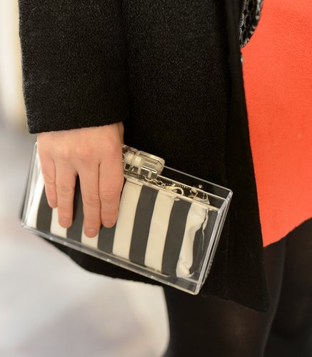 A clear hard case and striped lining gave off a cool double clutch effect.
A clear hard case and striped lining gave off a cool double clutch effect.