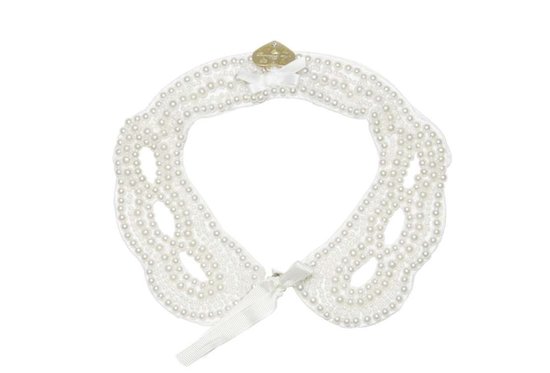 Miss Blumarine Satin and Pearl Collar