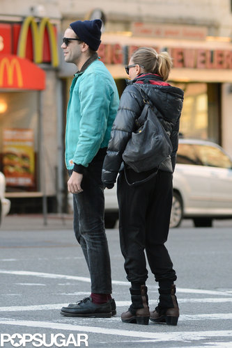 Scarlett Johansson Steps Out With Her Boyfriend — and a Diamond Ring Scarlett Johansson Steps Out With Her Boyfriend — and a Diamond Ring