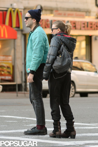 Scarlett Johansson Steps Out With Her Boyfriend — and a Diamond Ring Scarlett Johansson Steps Out With Her Boyfriend — and a Diamond Ring