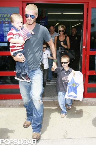 The Beckhams visited an LA Toys"R"Us in July 2007 and left with a bag full of goodies.
The Beckhams visited an LA Toys"R"Us in July 2007 and left with a bag full of goodies.