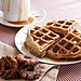 Samoa Waffles With Coconut Caramel Sauce