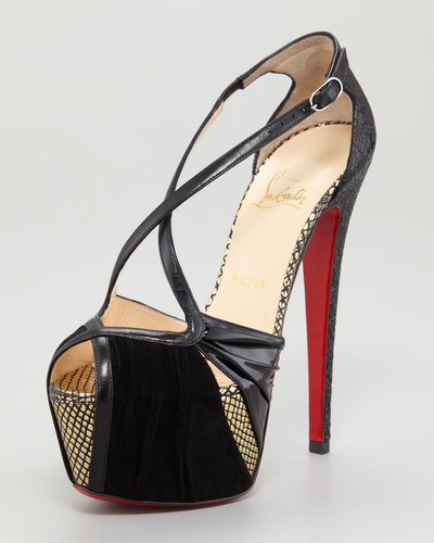 Christian Louboutin Divinoche Crisscross Platform d'Orsay